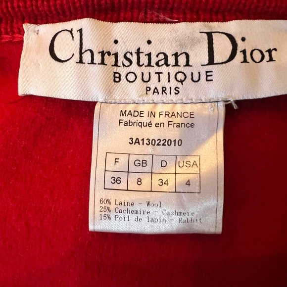 2003 CHRISTIAN DIOR BOUTIQUE BY JOHN GALLIANO KNIT CINCH WAIST JACKET SZ 4 - Picture 7 of 8